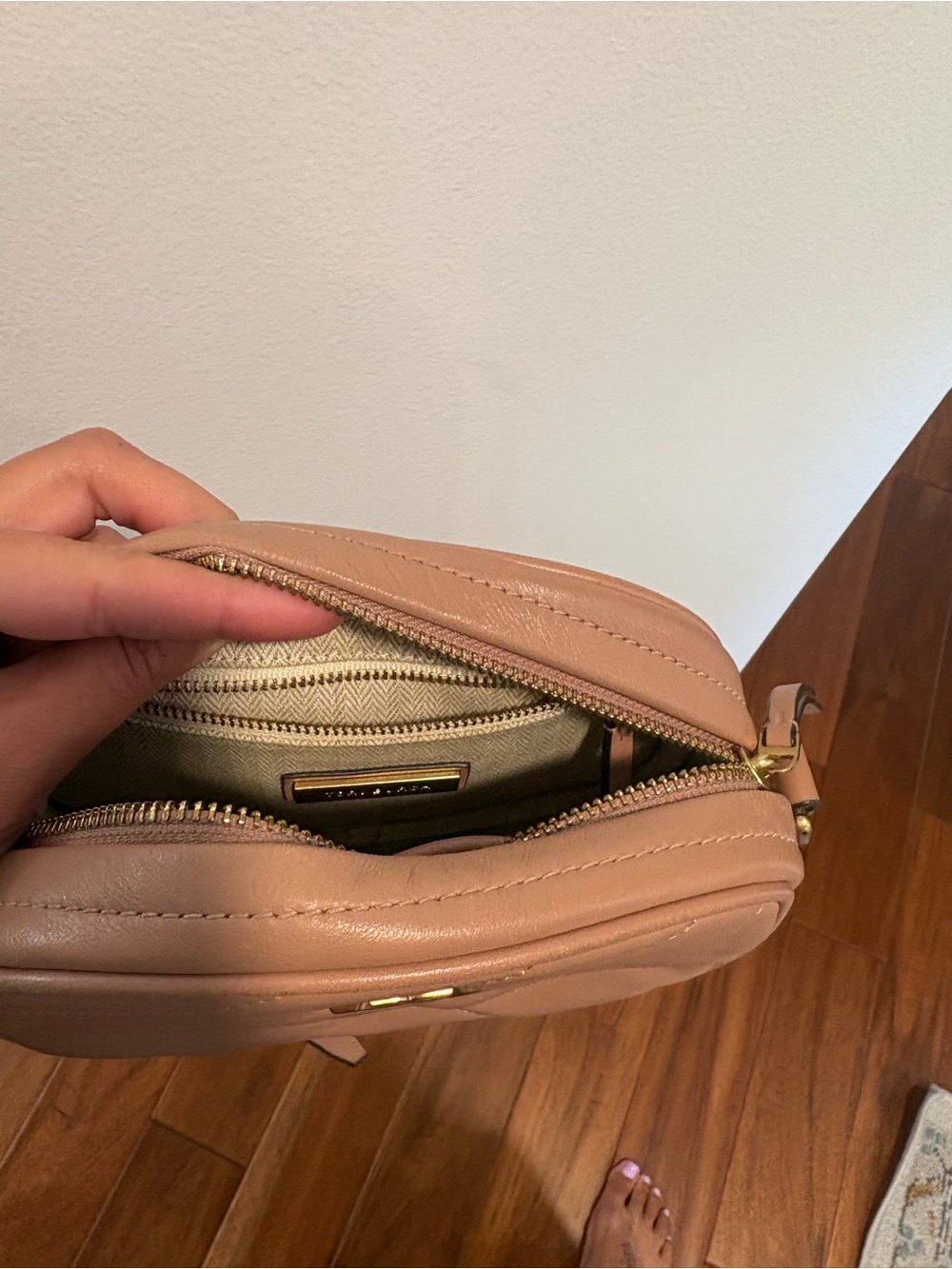 Tory Burch Blush Quilted Leather Chain Crossbody - Picture 5 of 6